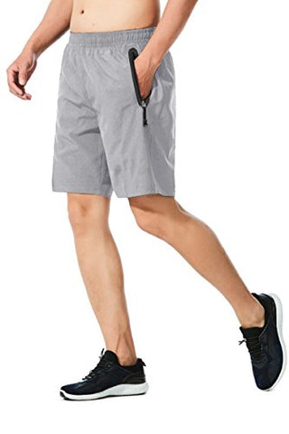 Image of BIYLACLESEN Men's Sportswear Running/Training Shorts with Zip Pockets