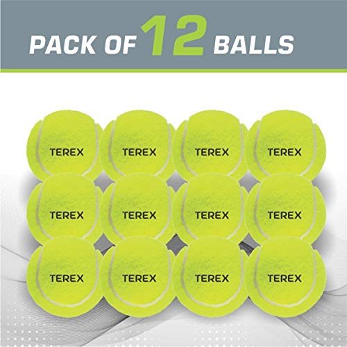 AEROGLO Sports - TEREX Rubber Ultra Tennis Ball - Super Saver Pack of 12, Light Green