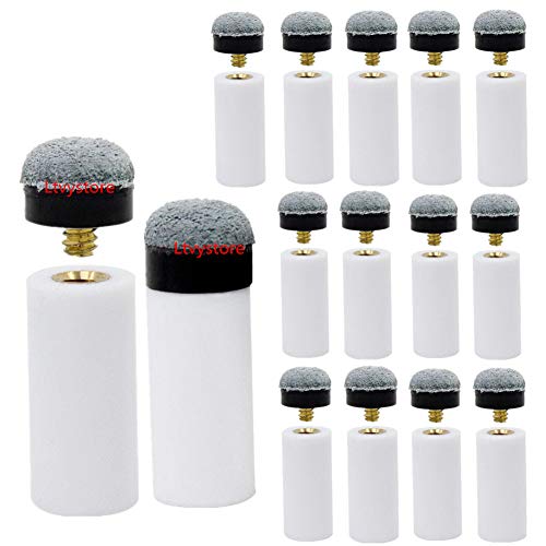 GRG Pool Cue Tips Set Of 5 - Brown, Screw-In, Size 12mm - Replace Worn Tips Fast