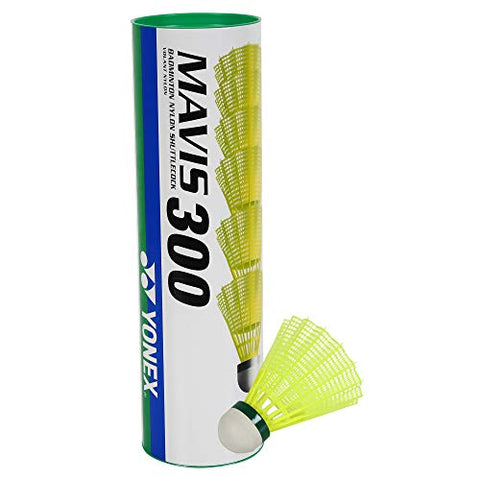 Image of Yonex Mavis 300 Green Cap Nylon Shuttlecock (Yellow)