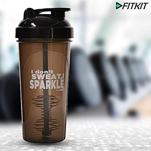 Image of Fitkit Classic Bottle Shaker (700ml, Grey/Black)