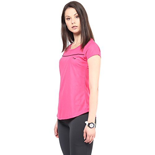 berge' Ladies Polyester Dry Fit Western Shirts & Tshirts for Women, Quick Drying & Breathable Fabric, Gym Wear Tees & Workout Tops (Pink Colour) Large