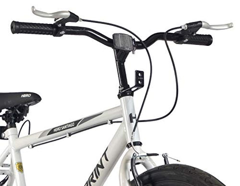 Image of Hero Sprint Men's Frame 18 Inch Santiago 26T SS Hybrid City Bike, White (SSAN26WHWH01HM)