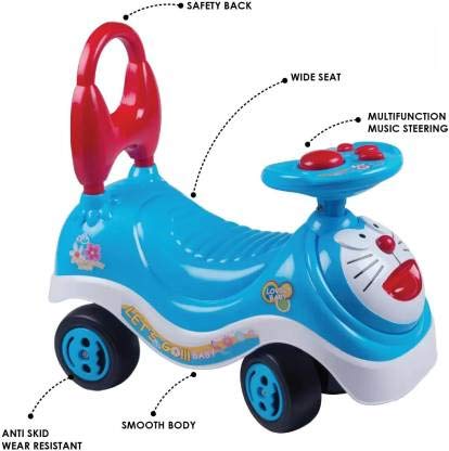 Image of Dillard's Doraemon Kids Magic Car/Swing Car Ride On Push Rider with Music for Girls & Boys (Blue)