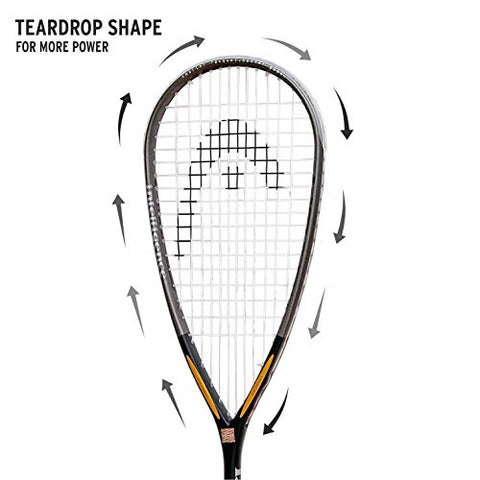 Image of HEAD I.110 Aluminum Squash Racquet (Black-Grey)