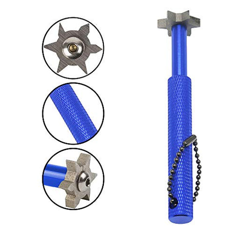 Image of HISTAR Golf Club Groove Sharpener and Cleaner Tool with 6 Heads from Specialty Golf Products (Blue)