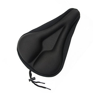 WOTOW Gel Bike Seat Cover Cushion, Comfortable Silica & Foam Padded Bicycle Saddle Cushion Spin Exercise Bikes, Road Mountain Bikes, Outdoor Cycling Water & Dust Resistant Cover