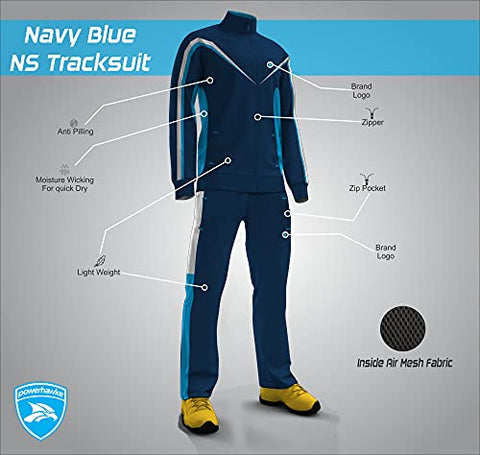 Image of Powerhawke Elastic Full Sleeve Sports Track Suit For Men