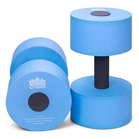 Image of Aqua Dumbbell Two-Pack | Foam Resistance Fitness Equipment | Low Impact Exercise Weight Accessory | Water Aerobics & Swimming Pool Resistance Workout Gear