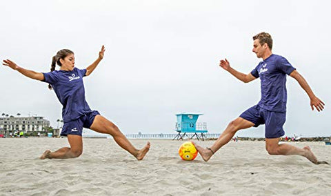 Image of SENDA Playa Beach Soccer Ball, Fair Trade Certified, Orange/Yellow, Size 4 (Ages 8-12)