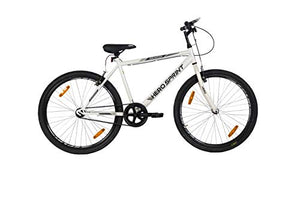 Hero Sprint Men's Frame 18 Inch Santiago 26T SS Hybrid City Bike, White (SSAN26WHWH01HM)