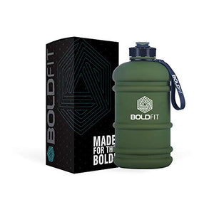 Boldfit Gym Gallon Plastic Water Jug Bottle (2.2 Litre, Extra Large) (Army Green)