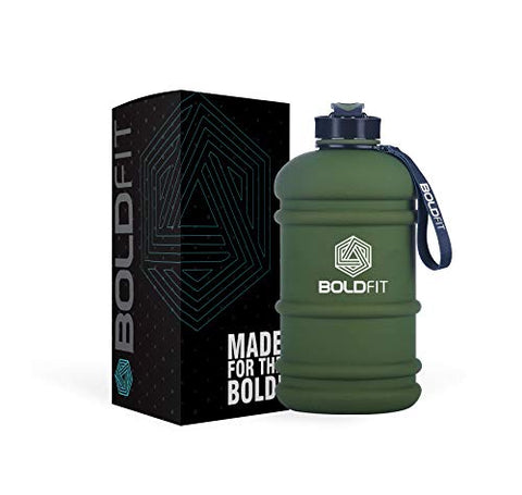 Image of Boldfit Gym Gallon Plastic Water Jug Bottle (2.2 Litre, Extra Large) (Army Green)