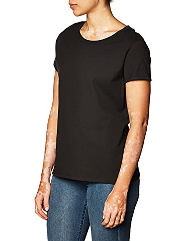 Image of Hanes Classic-Fit Jersey Women's T-Shirt 4.5 oz (Pack of 1) Size:Medium Color:Black