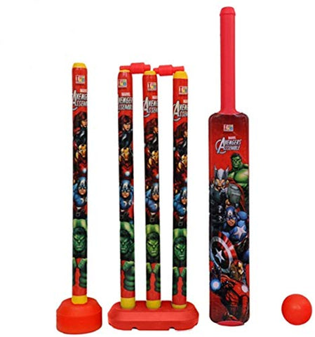 Image of AASTHA ENTERPRISE Plastic Cricket Set With Stump And Ball, Pack Of 1, Multicolour
