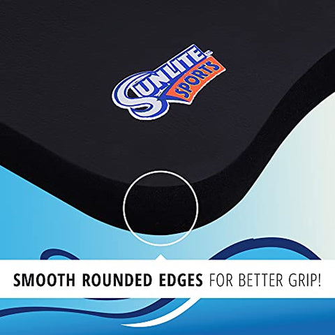 Image of Sunlite Sports Kids Swim Kickboard, Pool Float for Swimming Training and Light Water Exercise, Made of High-Density EVA Foam, Kids Boogie Board for Pool Fun (Black)