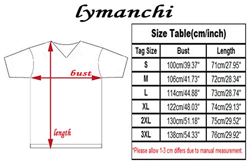 lymanchi V Neck Tunic Tops for Women Short Sleeve Pocket Casual Baggy Tee Shirt 197 Fuchsia S