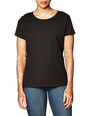 Image of Hanes Classic-Fit Jersey Women's T-Shirt 4.5 oz (Pack of 1) Size:Medium Color:Black