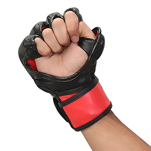 Ceela Sports RF-TPGG-12L MMA Gloves, Large/X-Large (Black/Red)
