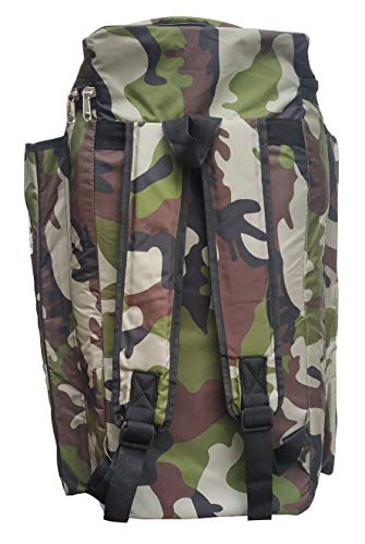 Spartan Ms Dhoni Cricket Kit Camouflage Backpack- White Print