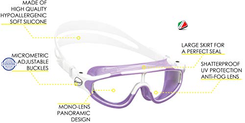 Cressi BALOO, Kids Swim Goggles (Purple , Ages 2-7)
