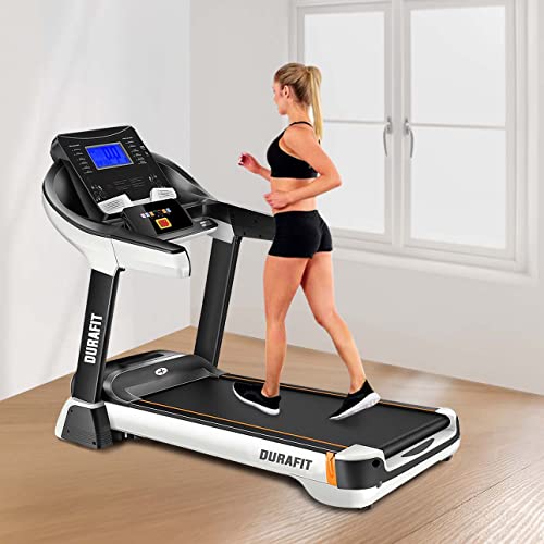 Durafit - Sturdy, Stable and Strong Durafit Focus | 7HP Peak DC Motorized Treadmill | Auto Incline | Home Cardio | Max Speed 18 Km/Hr | Max User Weight 150 Kg |Black| Spring Suspension Technology