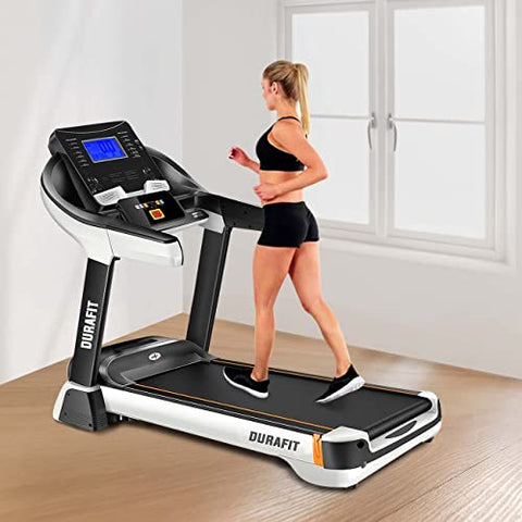 Image of Durafit - Sturdy, Stable and Strong Durafit Focus | 7HP Peak DC Motorized Treadmill | Auto Incline | Home Cardio | Max Speed 18 Km/Hr | Max User Weight 150 Kg |Black| Spring Suspension Technology