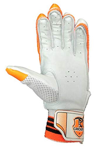 Image of HeadTurners Cricket Batting Gloves Right Hand - Elite (Orange) (Boys)