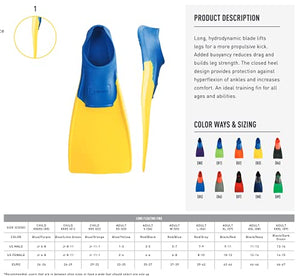 Finis Long Floating Fins (Red/Blue)