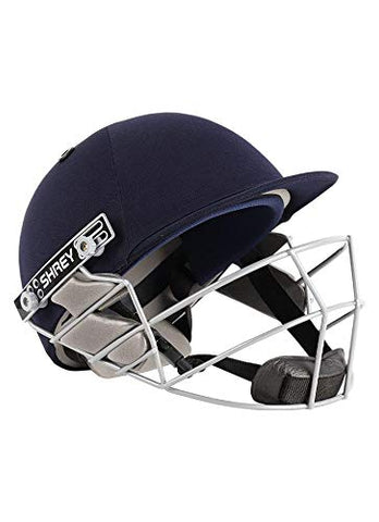 Image of Shrey Star Steel Cricket Helmet, Navy (Large) - 60-63 Cms