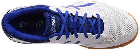 Image of ASICS Men Gel-Rocket 8 White/Illusion Blue Badminton Shoes-6 UK/India (40 EU) (7 US) (B706Y.124)