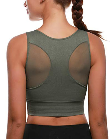 Image of Beninos Sports Bras for Women Yoga Workout Bra- Running Gym Activewear, Green, Medium