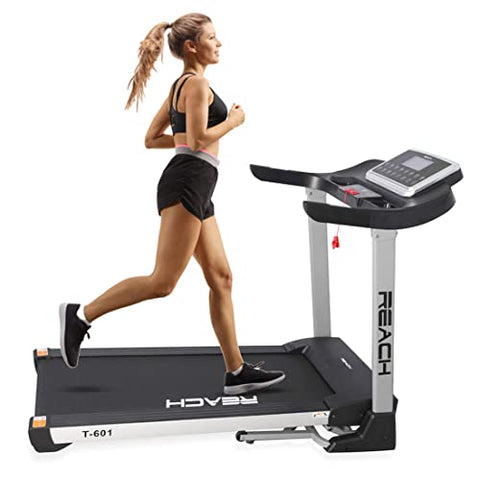 Image of Reach T-601 5.5 HP Peak Foldable Treadmill | Auto Incline with Powerful Motor for Jogging Running Fitness | For Home Gym Cardio | Max User Weight 110 Kgs | With 15 Preset Workouts & LCD display
