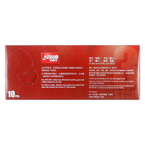 Image of 10x DHS D40 and 3-Star White Table Tennis Balls