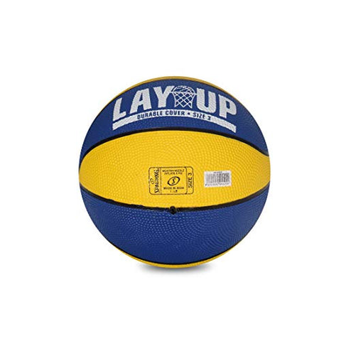 Image of Spalding Layup Rubber Basketball, Size 3 (Blue, Yellow)