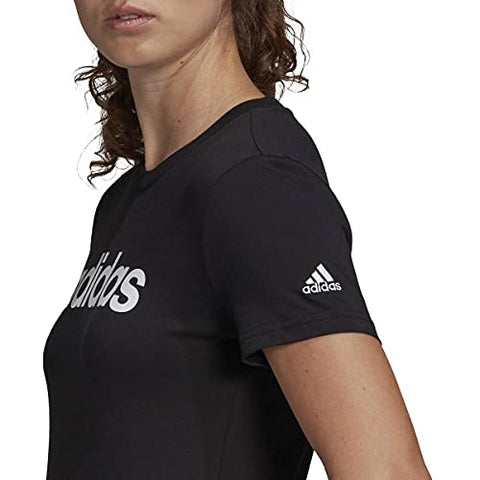 Image of Adidas Women's Slim fit T-Shirt (DP2361_Black/White Medium)