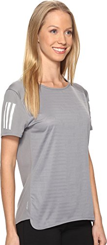 adidas Women's Running Response Short Sleeve Tee, Grey, X-Large