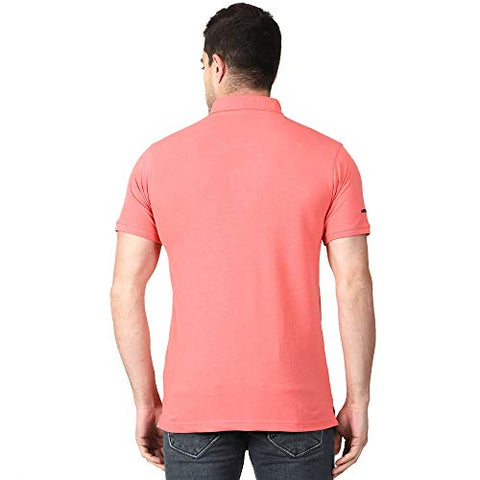 Image of Aspirer Cotton Rich Polo T Shirt Half Sleeve with Pocket Pink