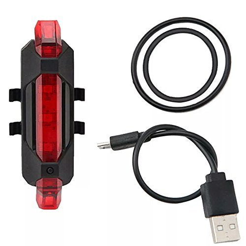 Lista Bicycle LED Head Light USB Rechargeable Light Cycling Lamp Head Light Tail Light (red)