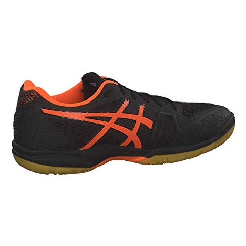 Image of ASICS Gel-Blade 7 Men's Badminton Shoes (Black-Shocking Orange, 10)