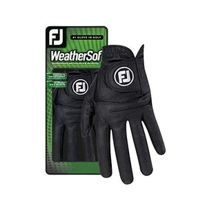 FootJoy Men's WeatherSof Golf Glove Black X-Large, Worn on Left Hand