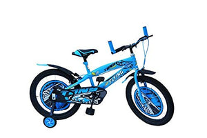 RAW BICYCLES 20T Sports BMX Single Speed Kids Bicycle with Semi Assembled Tyre and Tube with Training Wheels for 7 to 10 Years Boys & Girls ( FS Sky Blue , 20 Inches )