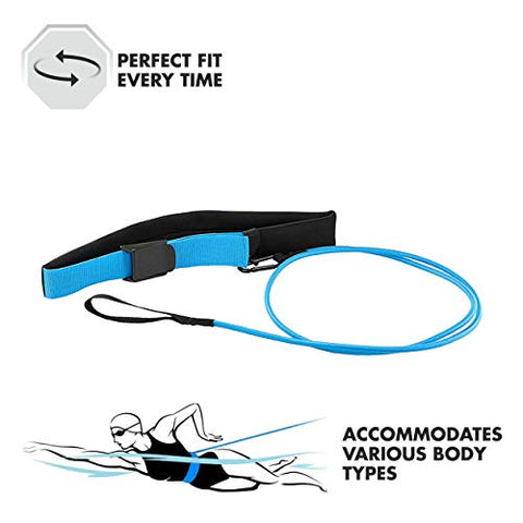 Image of TYR Foam Aquatic Resistance Belt, (Black-Blue)