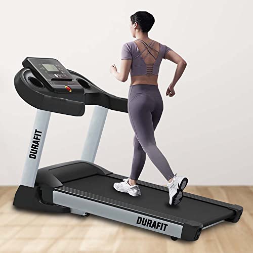 Durafit - Sturdy, Stable and Strong Durafit Surge | 4 HP Peak DC Motorized Foldable Treadmill | Auto Incline | Home Cardio | Max Speed 14 Km/Hr | Max User Weight 120 Kg | Black
