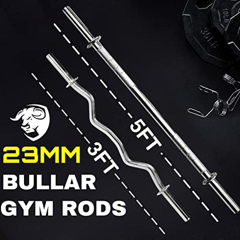 Image of BULLAR, gym bench, bench for home gym, perfect gym bench for home workout, idol for bench press, and squat rack (Adjustable Bench with 30kg rubber combo)