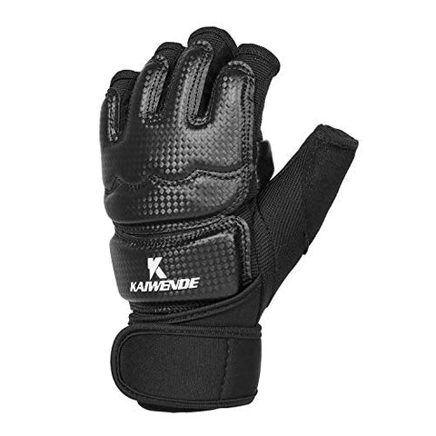 Image of KAIWENDE Kickboxing Gloves(XS,S,M,L,XL,XXL)-Also Fit for Training Men,Women,Kids of MMA,Muay Thai , Martial Arts Taekwondo Sparring Boxing Gloves (Black, L)