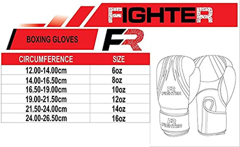Image of Fighter Boxing Gloves Perfect for MMA Training, Punching Bag, Kickboxing, Muay Thai Boxing Gloves for Men, Women and Adult (Red/Black, 16 oz)