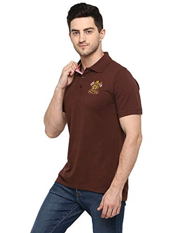 Image of AMERICAN CREW Men's Polo T-Shirt (Dark Brown-AC385-M)