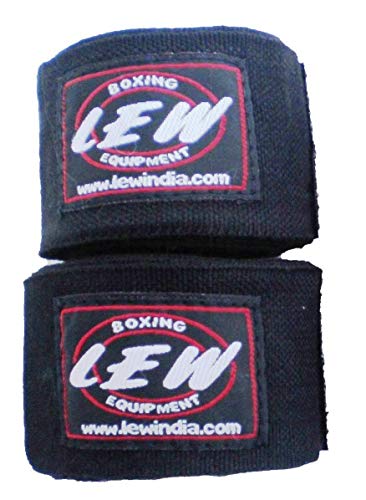 LEW Mexican Style Boxing Cotton/Spandex Blend 180" with Elastic Hand and Wrist Support Hand Wraps (Multicolor)