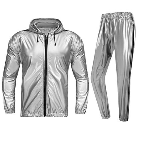 Image of REEDBEEK Professional Full-Zip Sauna Suit Weight Loss Sweat Suit Boxing MMA Training Gym Jacket Pant Workout Suits for Men Women